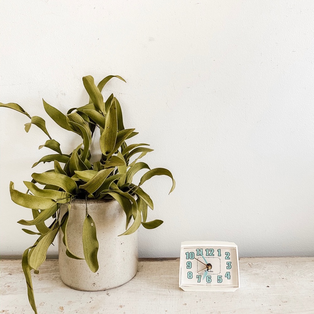 Vintage White and Blue Clock
